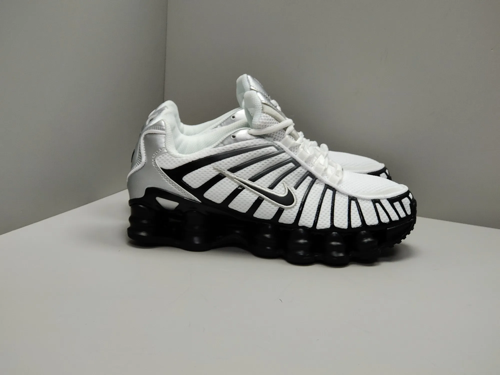 Nike Shox TL White Black Silver Rep Shoes Replica Sneakers Packable 1672