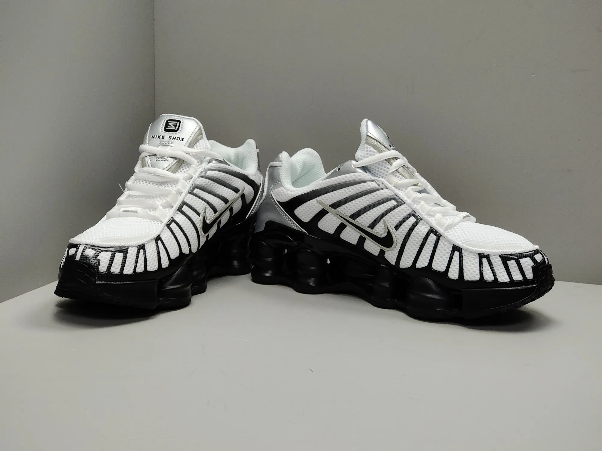 Nike Shox TL White Black Silver Rep Shoes Replica Sneakers Packable 1672