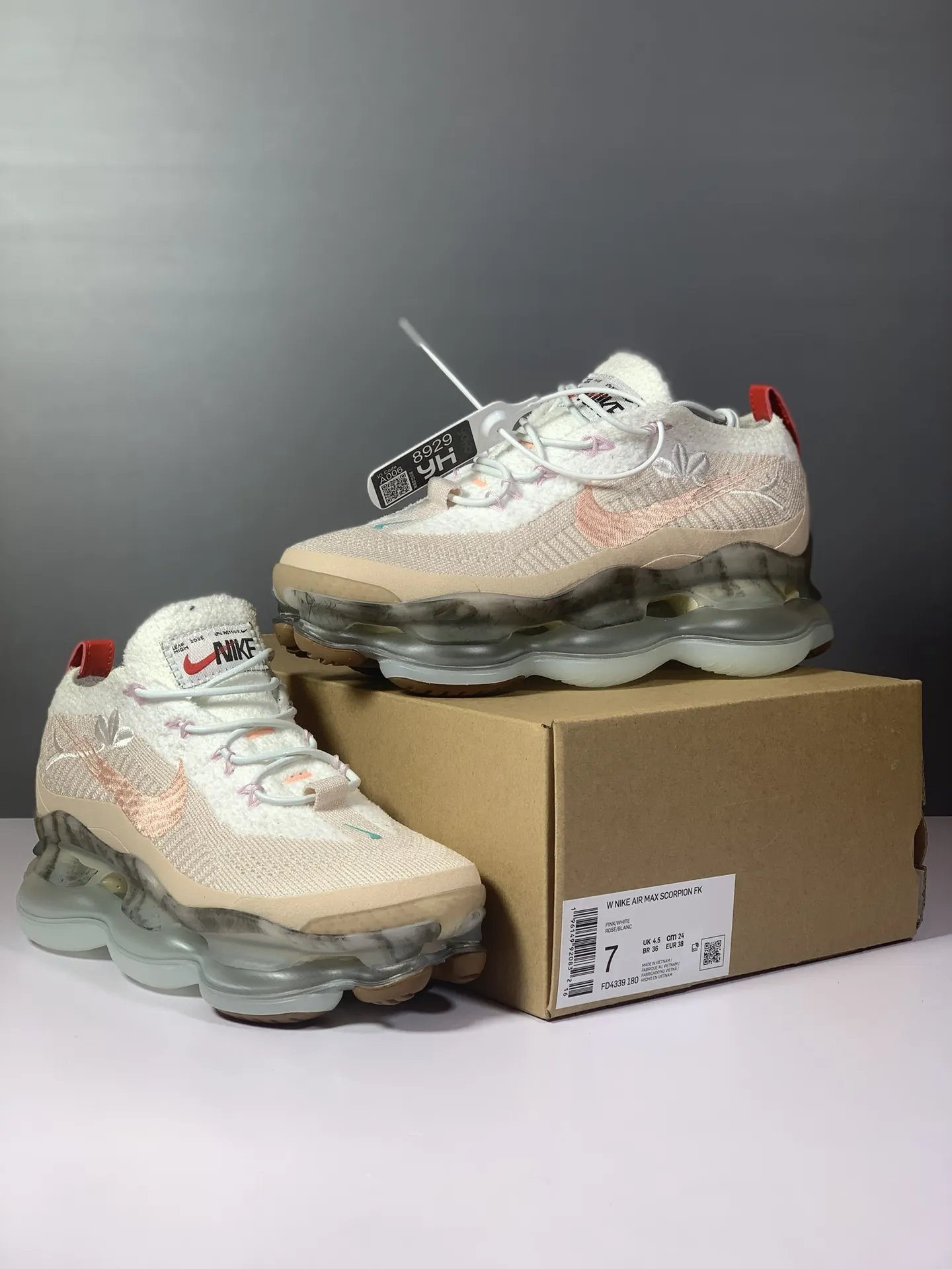 SoftTouch Nike VaporMax Beige Pink Running Shoes –  Rep Shoes & Replica Sneakers 1368