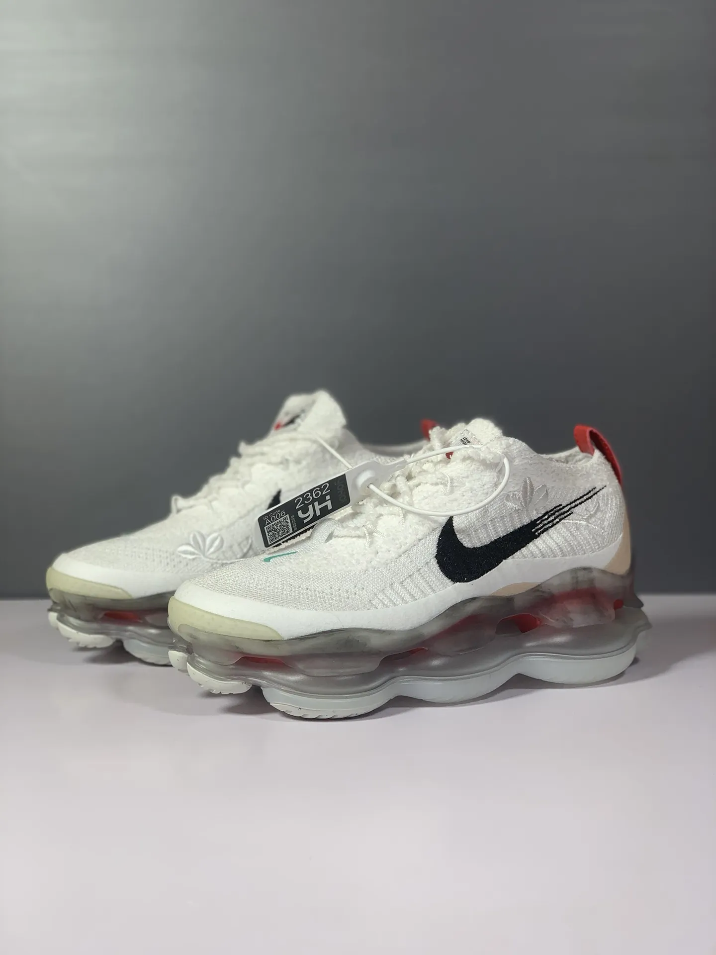 Nike VaporMax White Black Red Running Shoes – Rep Shoes & Replica Nikes Lightweight 1367