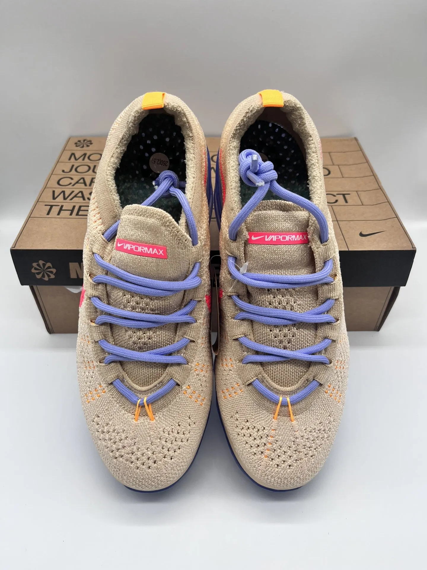 ZipUp Nike Vapormax 2023 Flyknit Beige Blue –  Rep Shoes & Replica Sneakers 1360