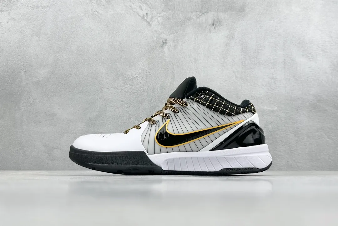 QuickDry Nike Zoom Kobe 4 Protro “Del Sol” – White Yellow, Replica Basketball Shoes for Men 1476