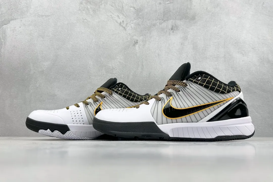 QuickDry Nike Zoom Kobe 4 Protro “Del Sol” – White Yellow, Replica Basketball Shoes for Men 1476