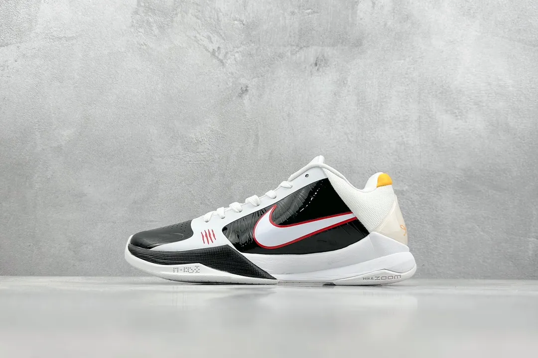 Nike Zoom Kobe ZK5 Retro Basketball Shoes – White Black Red Low-Top Rep Shoes & Nike Replica Sneakers Refined 1495