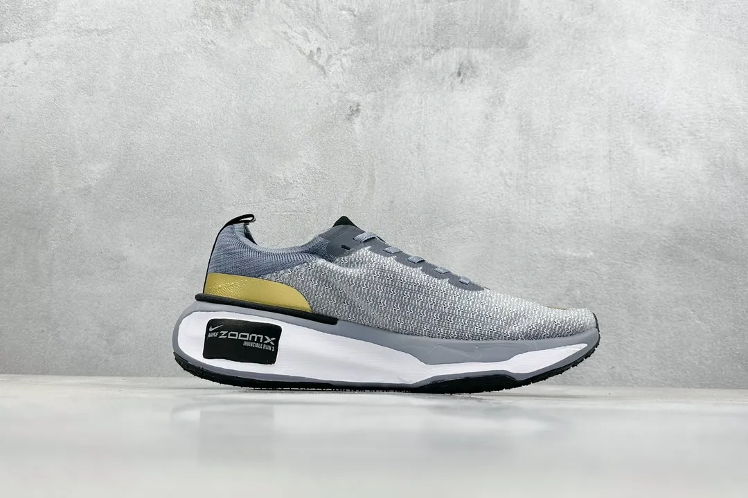 Nike Zoom React Infinity Run FK 3 – Grey Black Yellow Marathon Running Shoes –  Nike Replica Edition with Rep Shoes NewStyle 1490