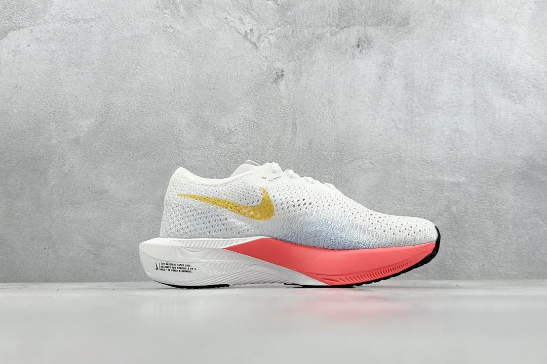 WaterResistant Nike ZoomX Vaporfly NEXT% 3 Marathon Running Shoes – White Red,  Cushioning, Multiple Sizes, Inspired by Replica Nike Designs 1483