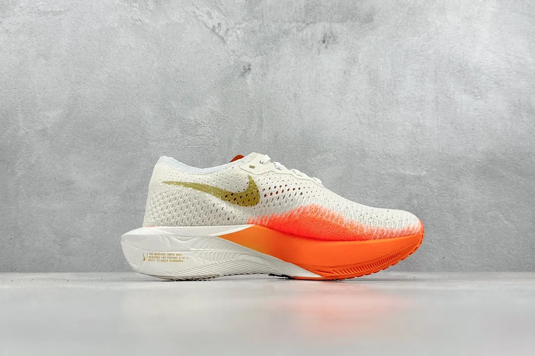 Nike ZoomX Vaporfly NEXT% 3 Men’s Running Shoes – White Orange, Marathon Style with Replica Nike Design Premium 1479