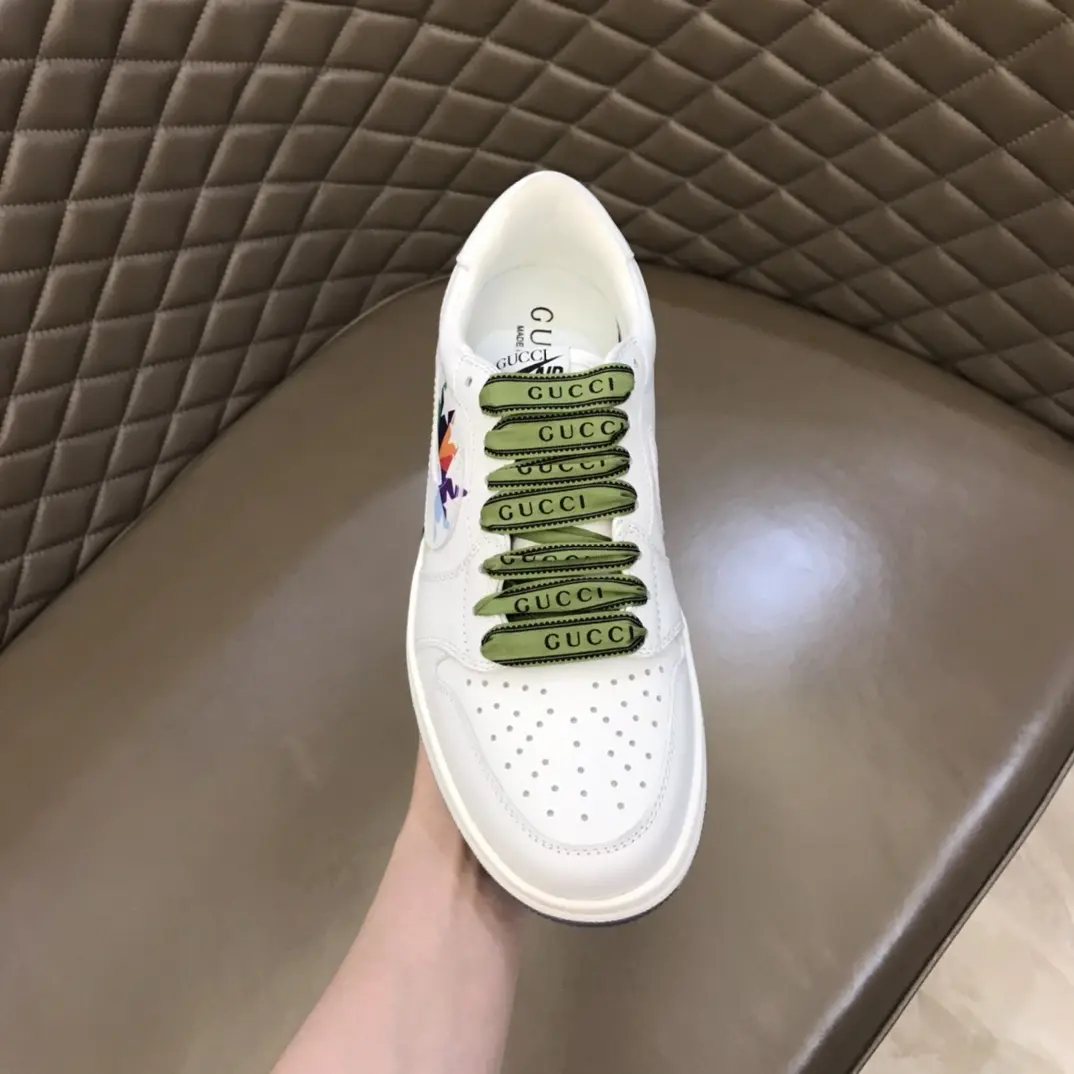 OnTrend Nike x Gucci Collaboration Low-Top  Sneakers – White with Green Laces, High Quality Replica, Various Sizes 38- 846