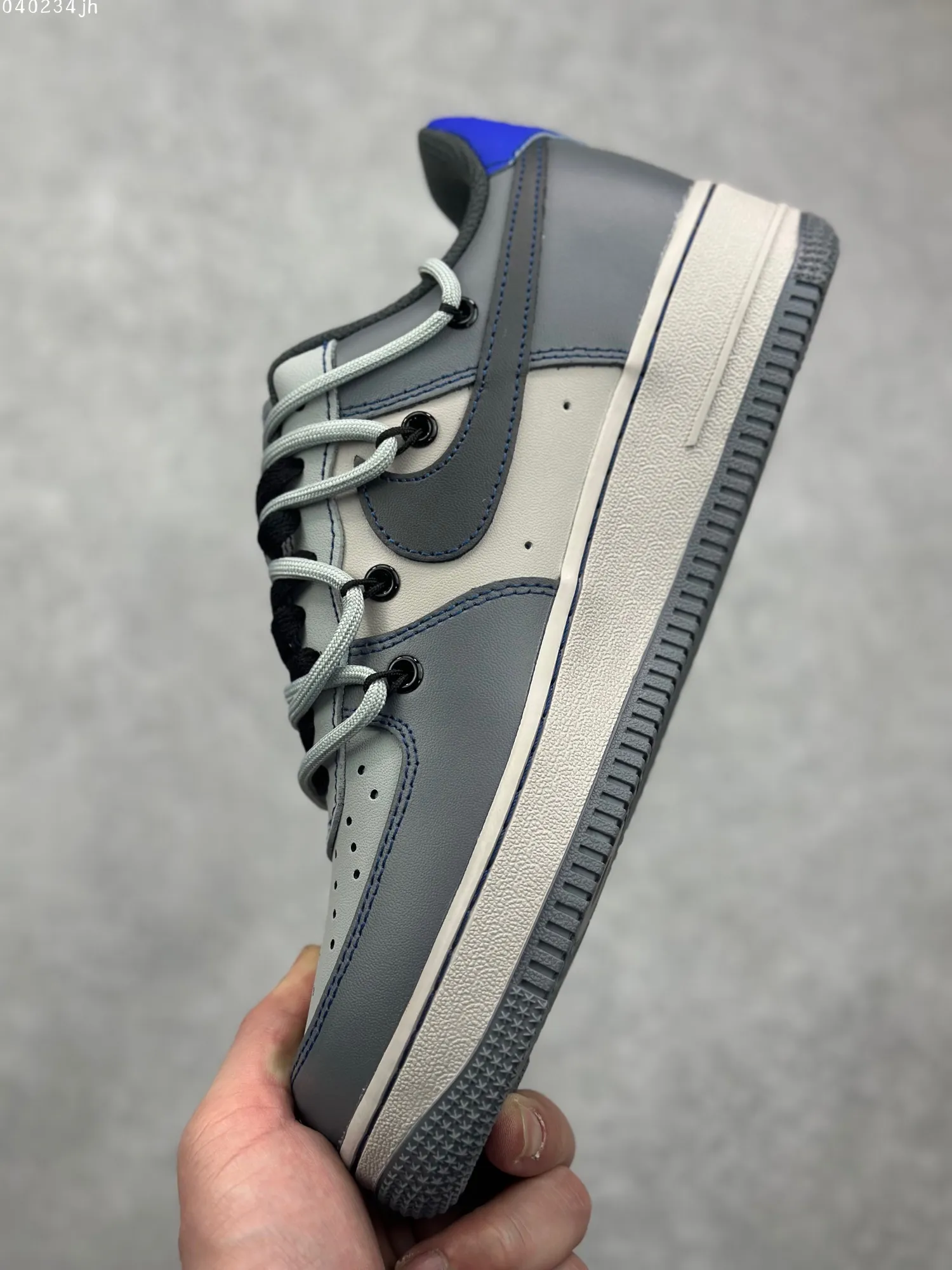 QuickDry Nike x Kaws Air Force 1 Space Gray Custom Strap Sneakers – High Quality Rep Shoes Size 36- 1079