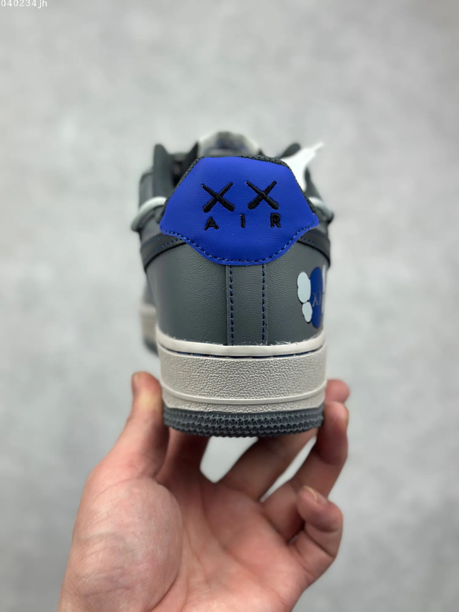 QuickDry Nike x Kaws Air Force 1 Space Gray Custom Strap Sneakers – High Quality Rep Shoes Size 36- 1079
