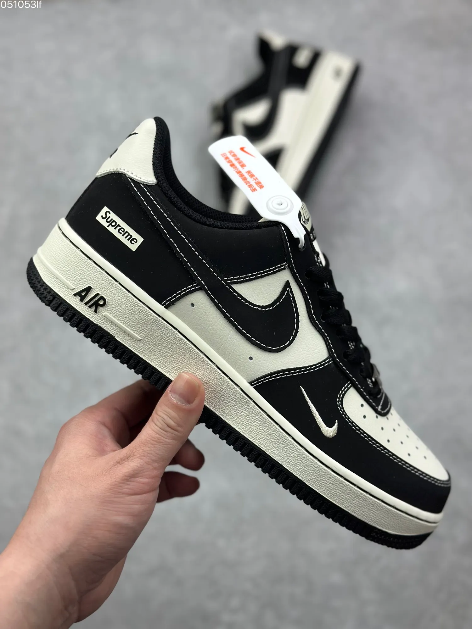 QuickDry Nike x Supreme Air Force 1 ’07 Low Cream Black – Limited Edition Rep Shoes & Best Replica Sneakers 994