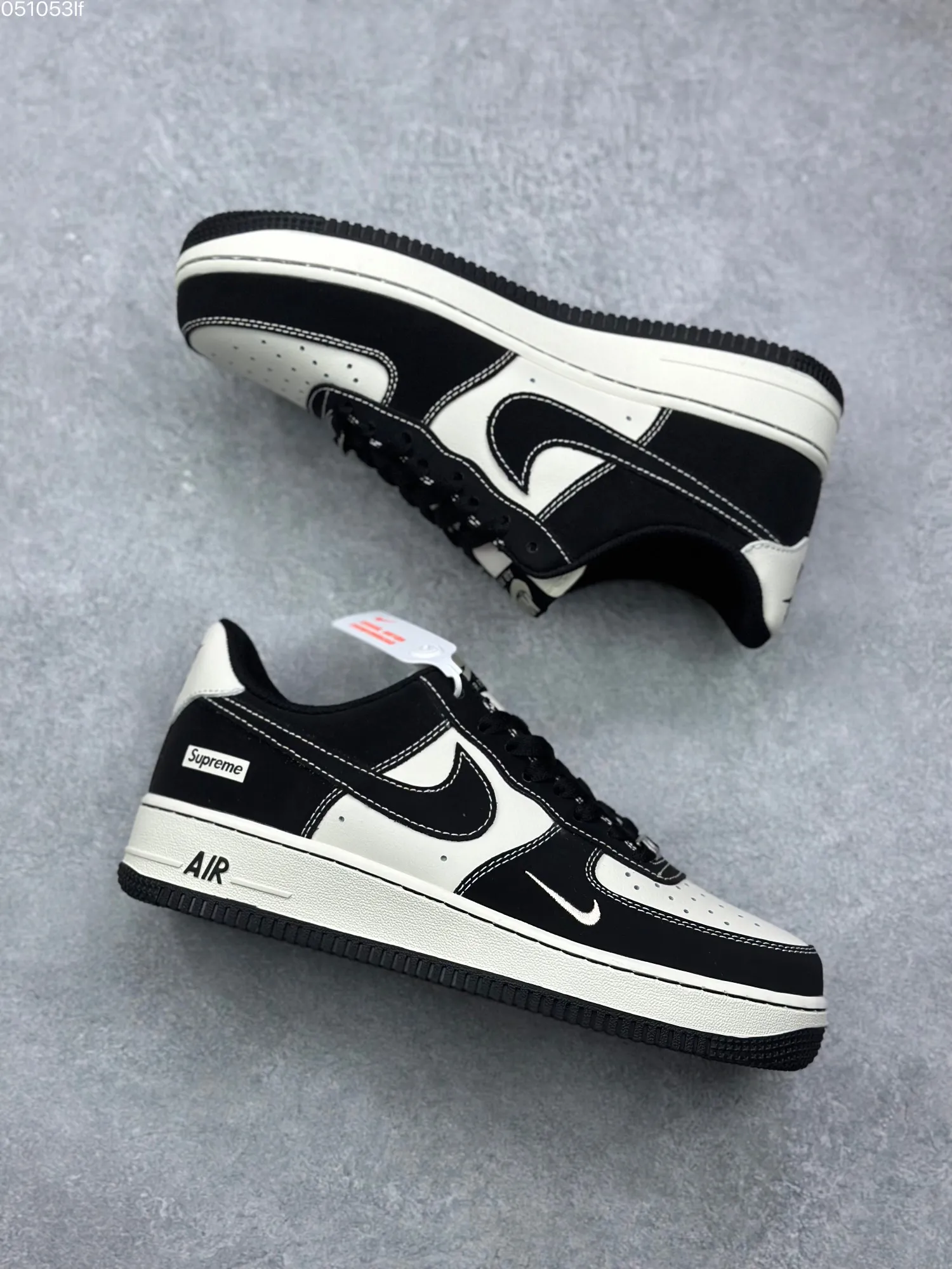 QuickDry Nike x Supreme Air Force 1 ’07 Low Cream Black – Limited Edition Rep Shoes & Best Replica Sneakers 994
