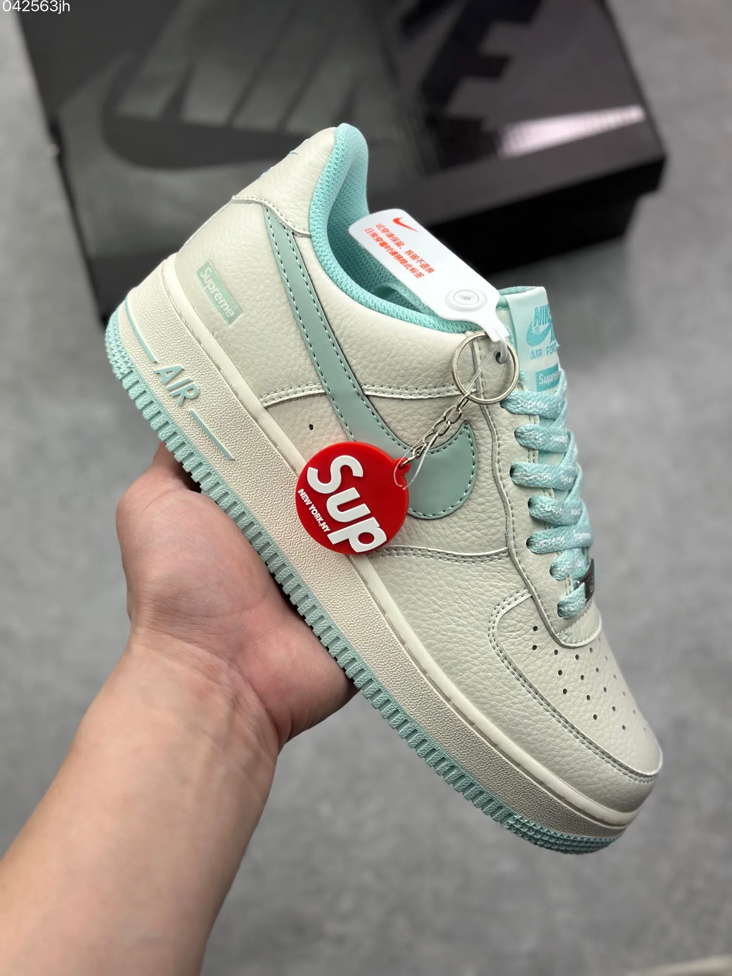 Nike x Supreme Air Force 1 07 Low ‘Ice Blue’ – Limited Edition Rep Shoes & Best Replica Sneakers OnTrend 998