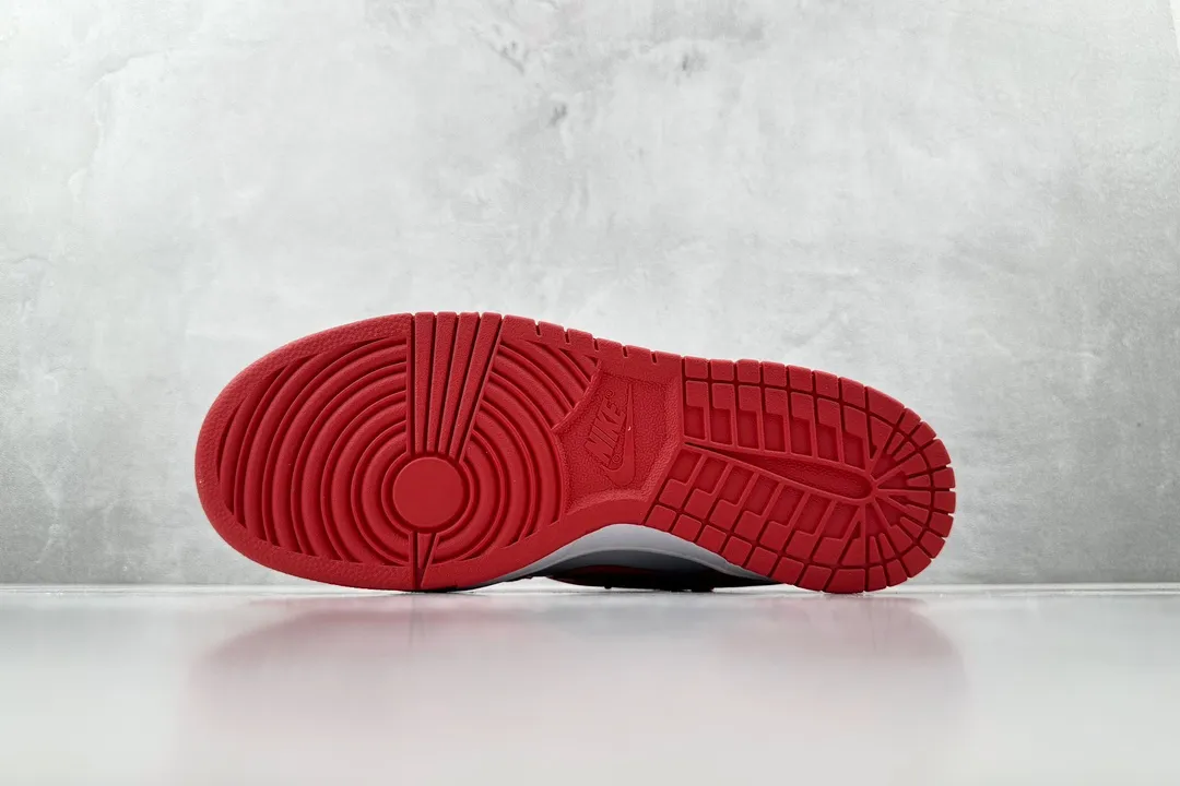 Upgraded Off-White Nike Dunk Low Red Leather Replica Shoes –  Rep Nikes Collection 1564