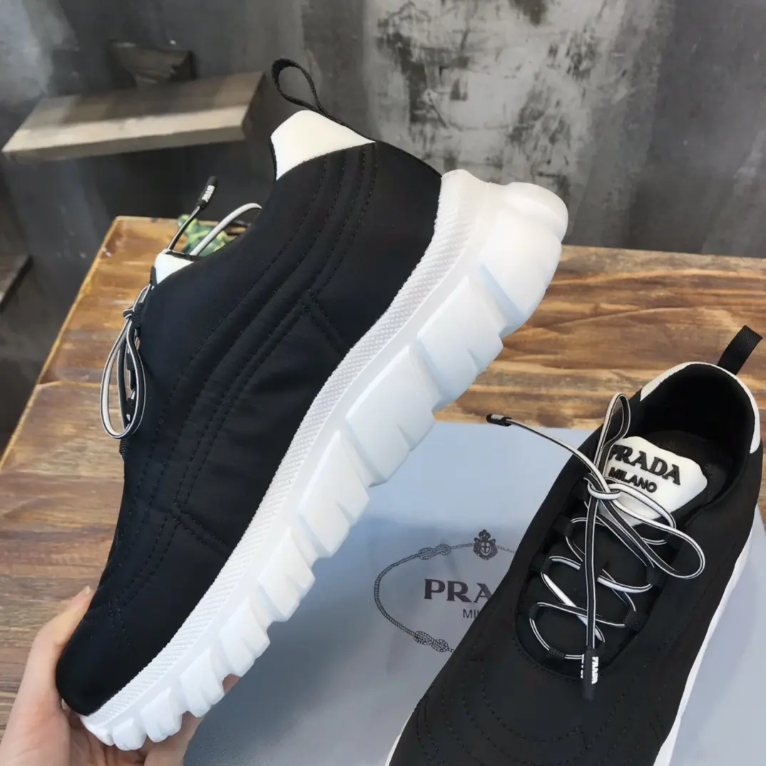 PRADA 2022 Men’s Black Sneakers – High-Quality Replica Prada Shoes, Waterproof Upper,  Foam Sole, Sizes 38- ComfortFit 194