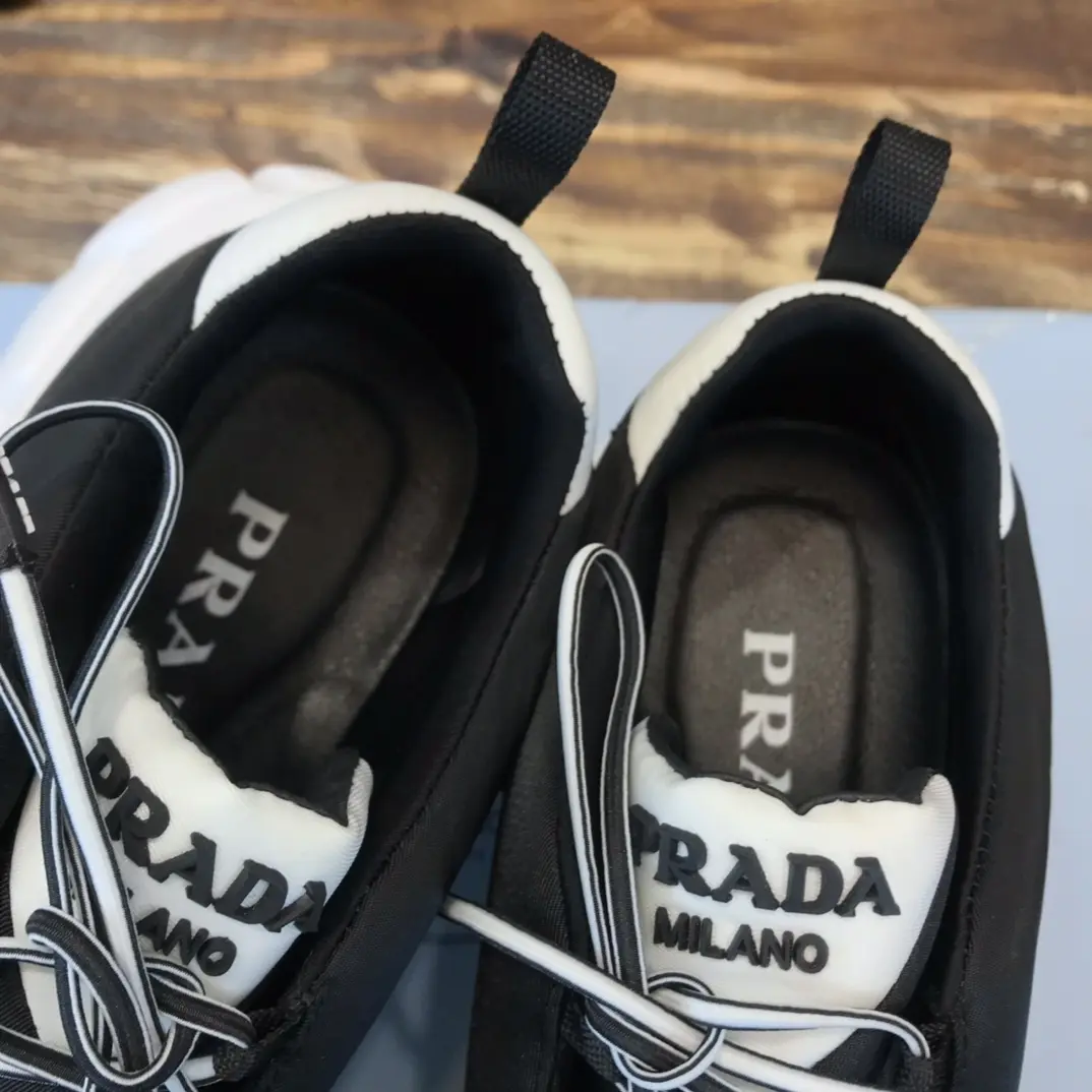 PRADA 2022 Men’s Black Sneakers – High-Quality Replica Prada Shoes, Waterproof Upper,  Foam Sole, Sizes 38- ComfortFit 194