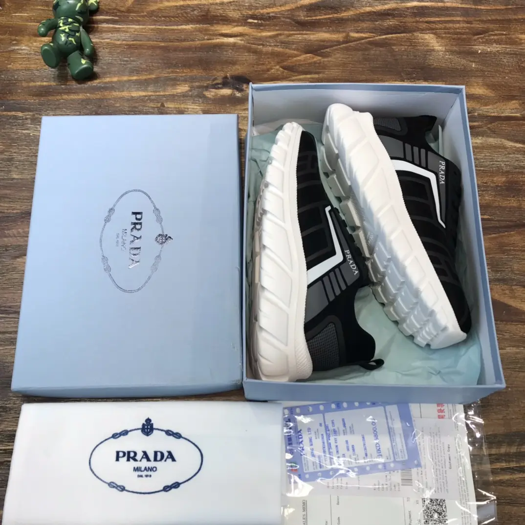 Timeless PRADA 2022 Men’s Sneakers – Black and White, High-Quality Prada Sneakers Replica, Latest Style, Sizes 38-44 (Custom 45 No Returns 196