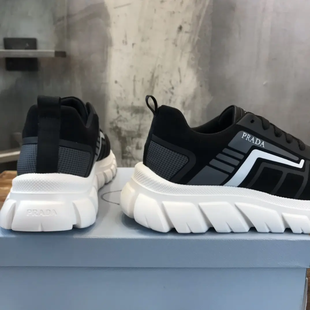 Timeless PRADA 2022 Men’s Sneakers – Black and White, High-Quality Prada Sneakers Replica, Latest Style, Sizes 38-44 (Custom 45 No Returns 196