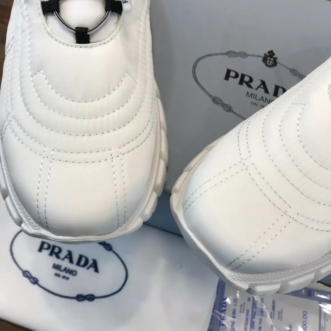 Flexible PRADA 2022 Men’s White Chunky Sneakers – High-Quality Replica Prada Shoes, Waterproof Upper, Sizes 38-44 (Custom 45 No Returns 173