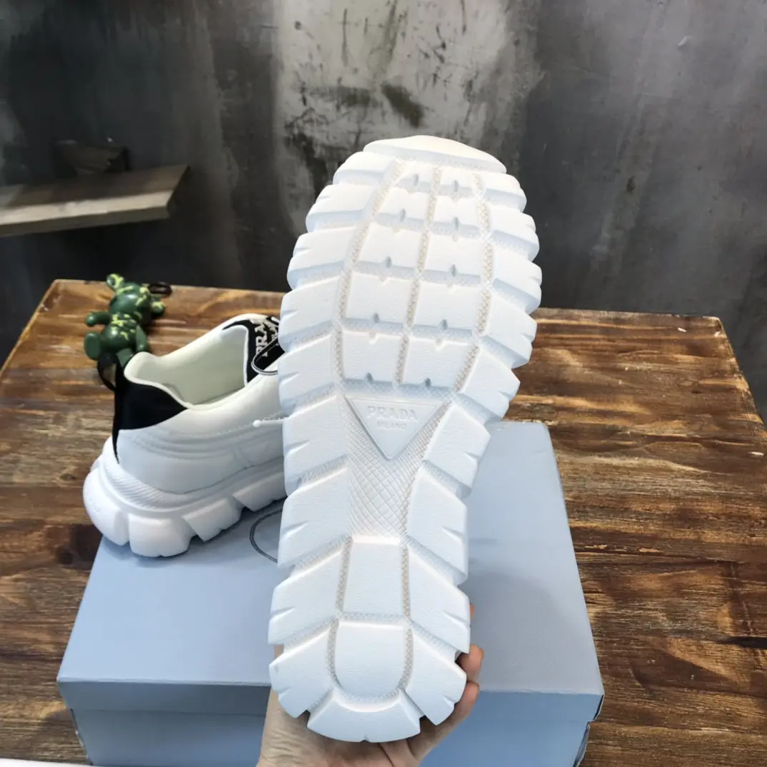 Flexible PRADA 2022 Men’s White Chunky Sneakers – High-Quality Replica Prada Shoes, Waterproof Upper, Sizes 38-44 (Custom 45 No Returns 173