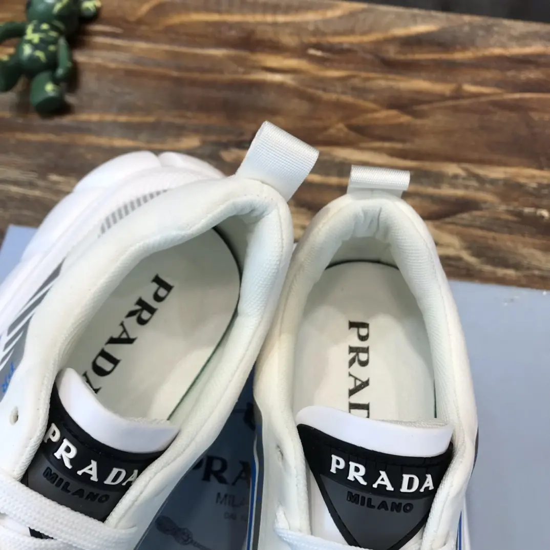 BestValue PRADA Men’s 2022 White and Blue Running Shoes – High-Quality Replica Prada Sneakers, Sizes 38-44 (Custom 45 No Returns 175