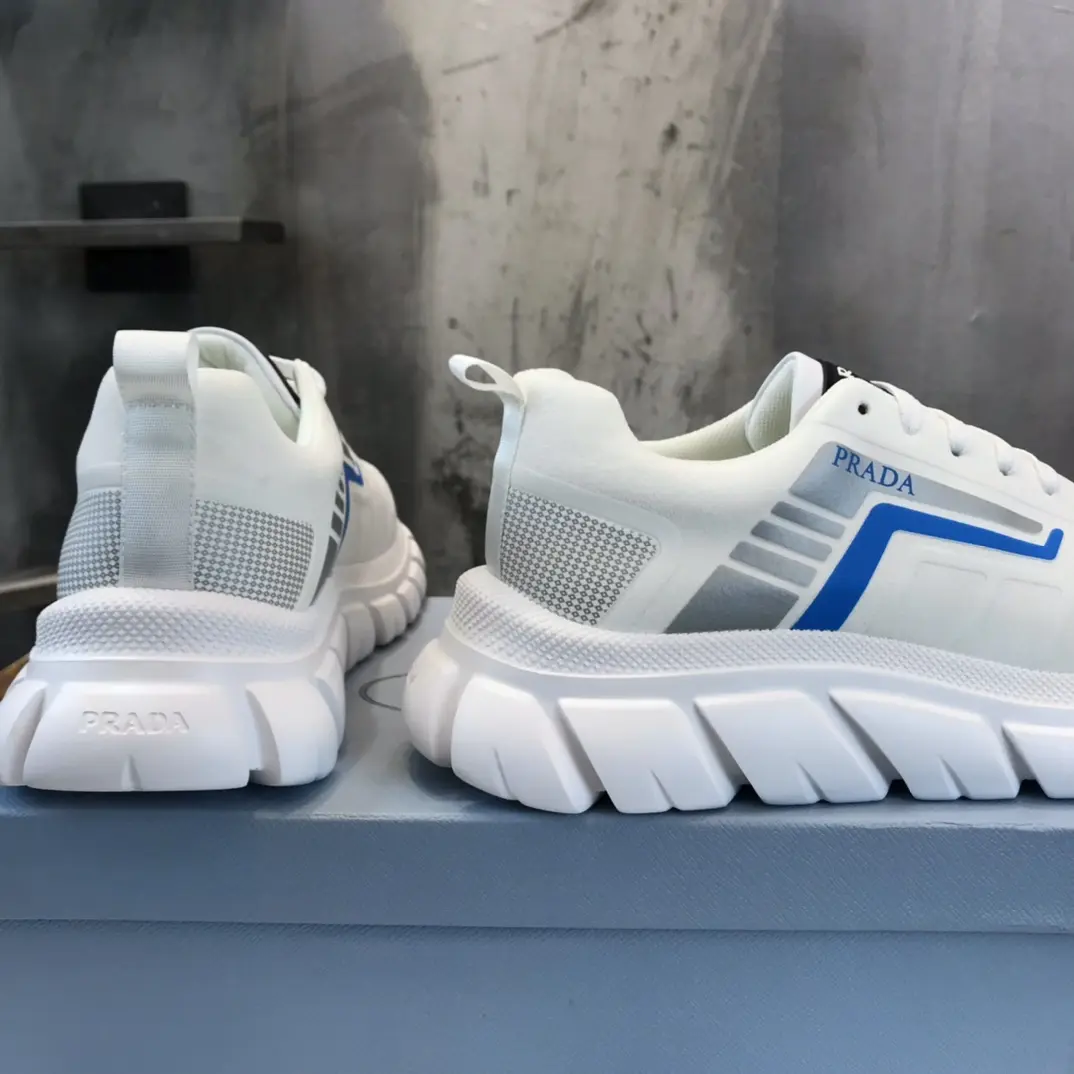 BestValue PRADA Men’s 2022 White and Blue Running Shoes – High-Quality Replica Prada Sneakers, Sizes 38-44 (Custom 45 No Returns 175