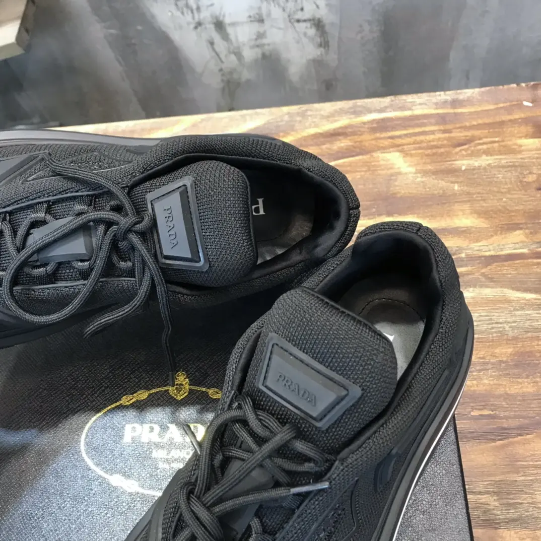 PRADA Men’s Black High-Top Chunky Sneakers with Re-Nylon and Leather – P390 Style, Replica Prada Shoes, 1:1 Replica Sneakers WaterResistant 192