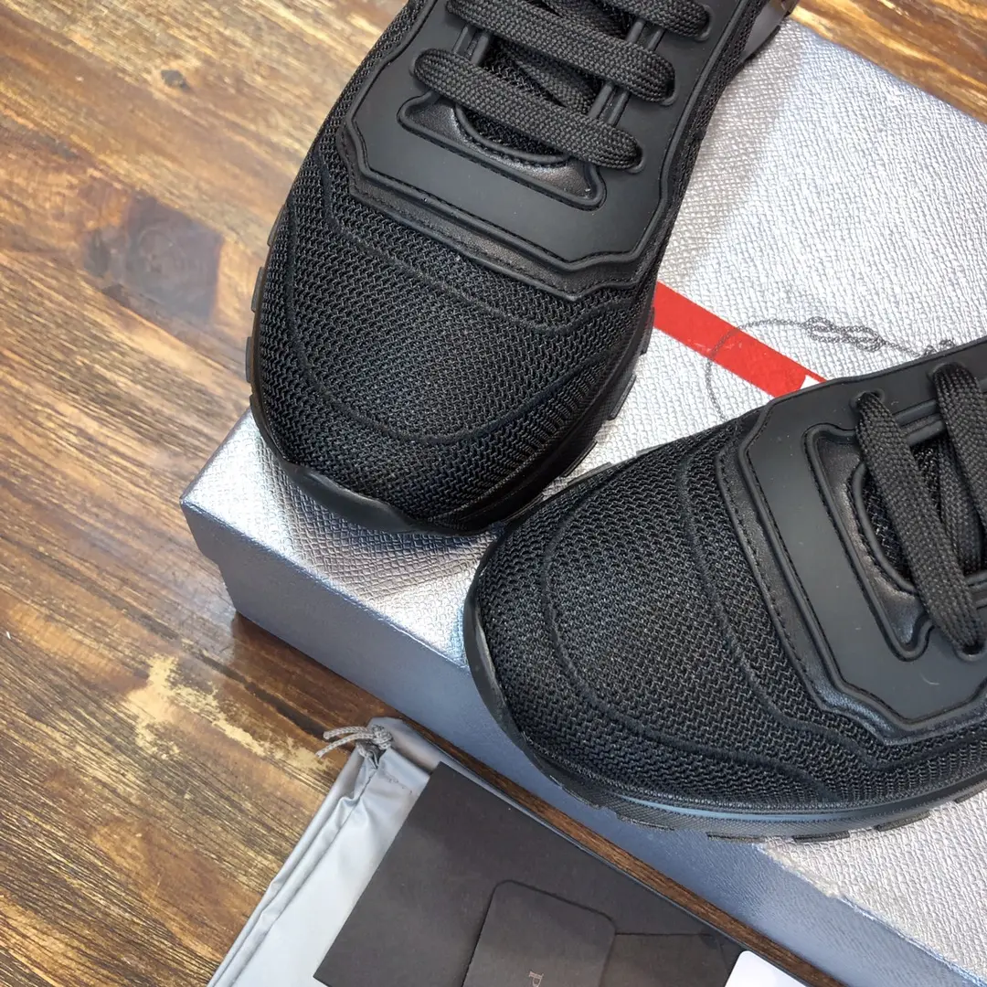 PRADA Men’s Black Knit Sneakers 2022 – , Breathable Replica Prada Shoes, High Quality Rep Sneakers, Sizes 38- Practical 184