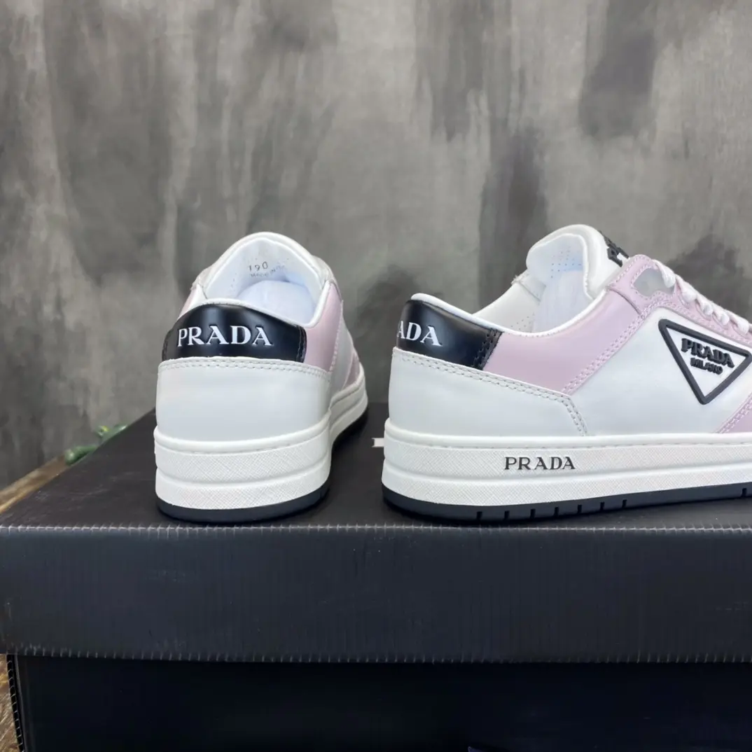 StreetReady Prada 22C White and Pink Sneakers – High Quality Replica Prada Shoes 1: 198
