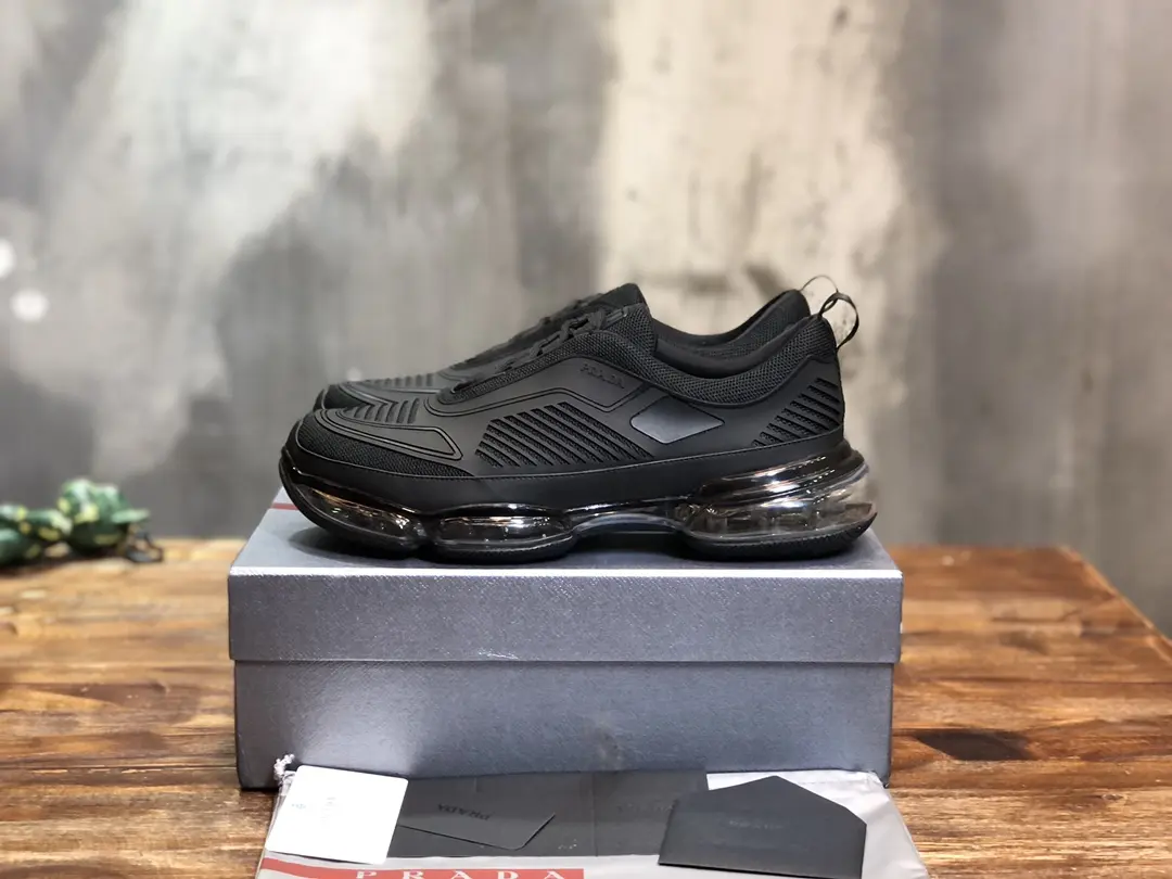 ComfortFit Prada America’s Cup Sneaker, Black, Low-Top – High Quality Replica Prada Shoes & 1:1 Sneakers 237