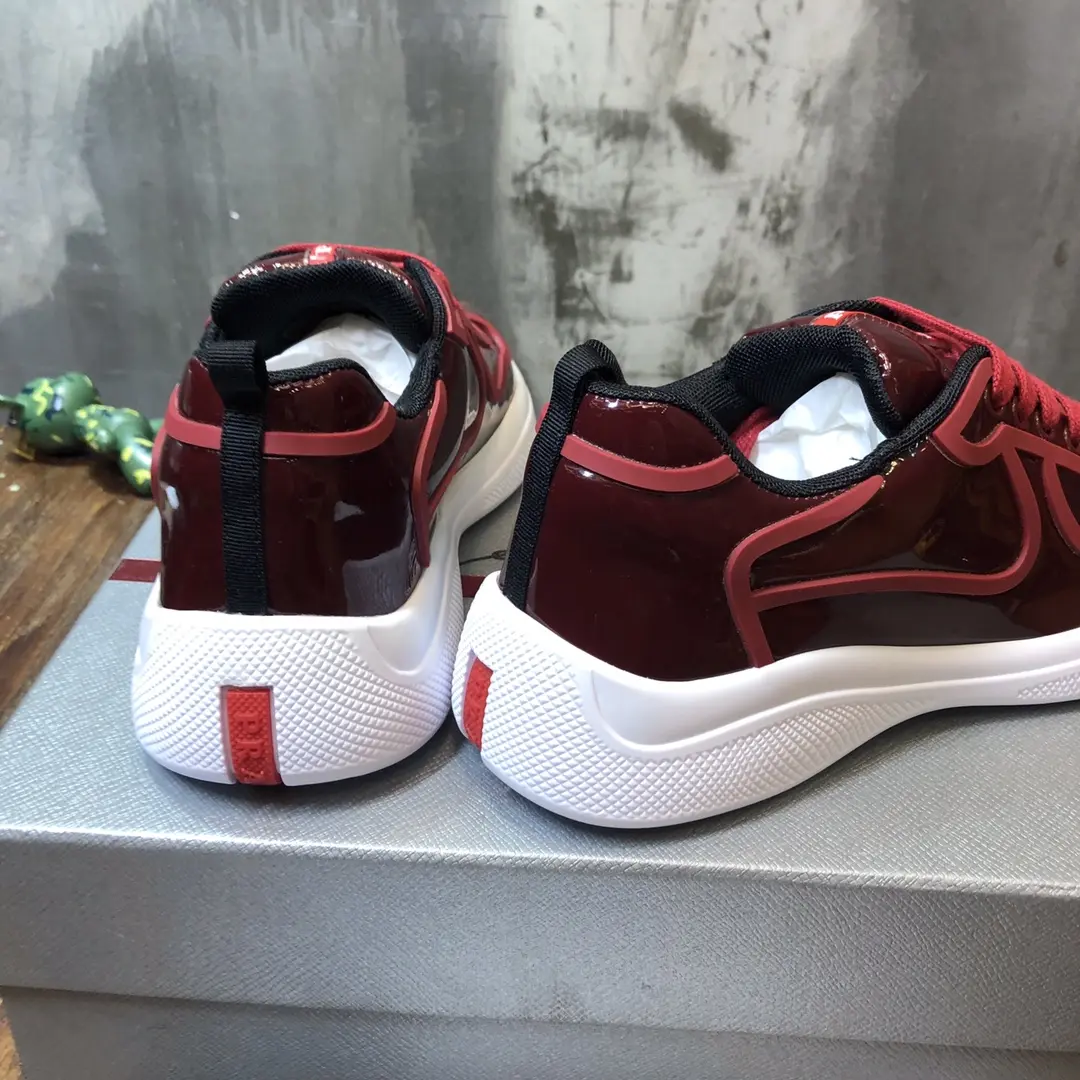 ComfortFit Prada America’s Cup Sneaker, Red, Low-top – High Quality Replica Prada Shoes & 1:1 Replica Sneakers 242