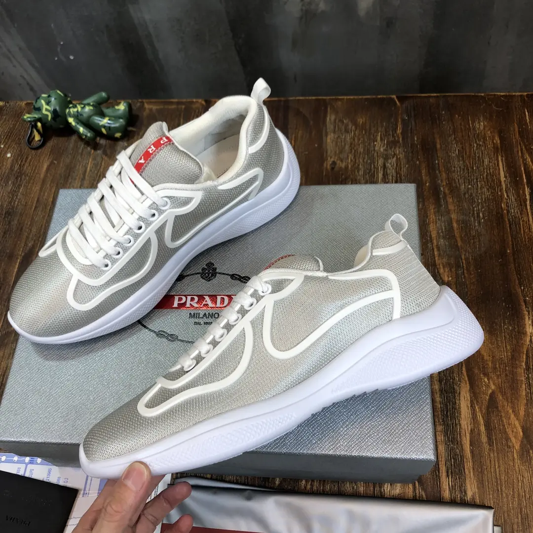 Prada America’s Cup Sneaker White Grey – High Quality Replica Prada Shoes 1:1 Sneakers Classic 244