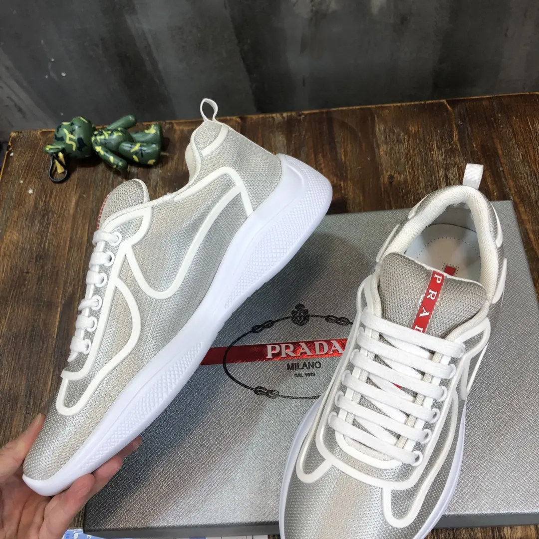 Prada America’s Cup Sneaker White Grey – High Quality Replica Prada Shoes 1:1 Sneakers Classic 244