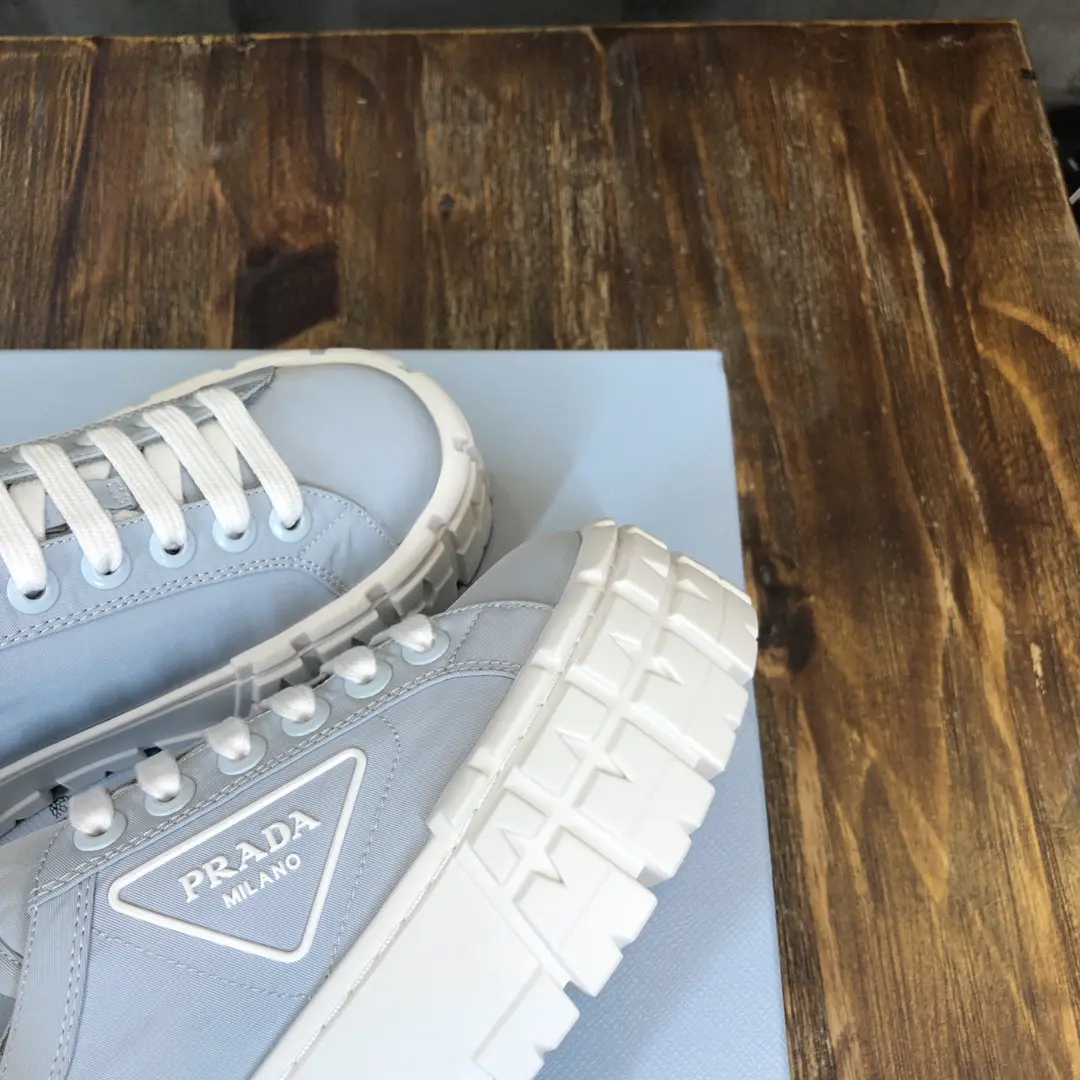 Prada Canvas Platform Sneakers Light Blue – High Quality Replica Prada Shoes 1: Fashionable 228