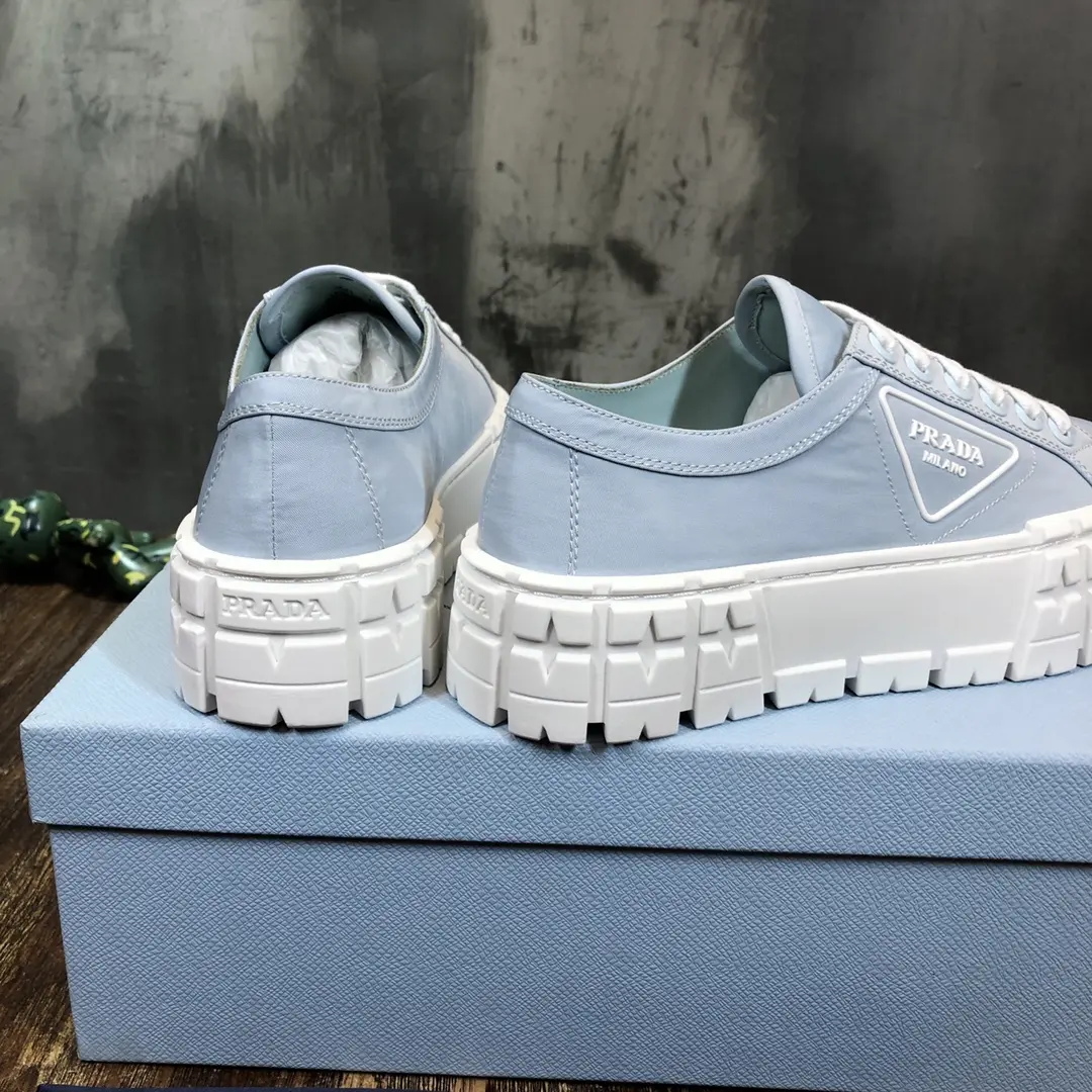 Prada Canvas Platform Sneakers Light Blue – High Quality Replica Prada Shoes 1: Fashionable 228