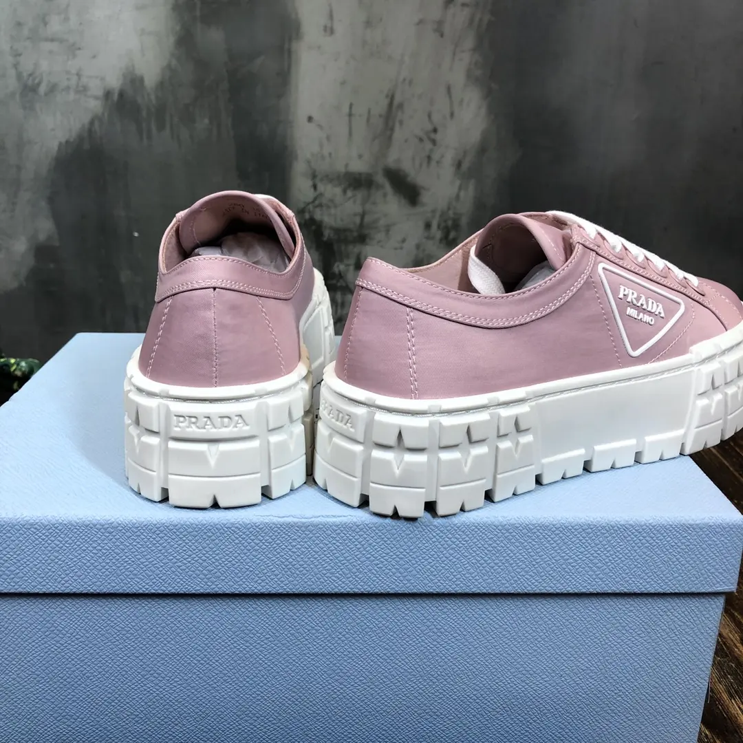 Prada Canvas Thick Sole Sneakers Pink – Replica Prada Shoes & High Quality Prada Sneakers Replica Reliable 248