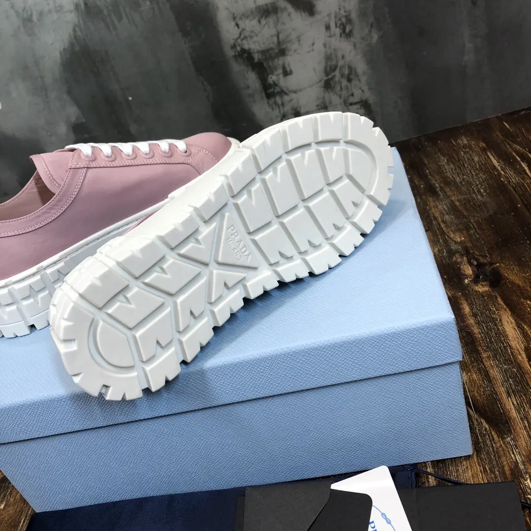 Prada Canvas Thick Sole Sneakers Pink – Replica Prada Shoes & High Quality Prada Sneakers Replica Reliable 248
