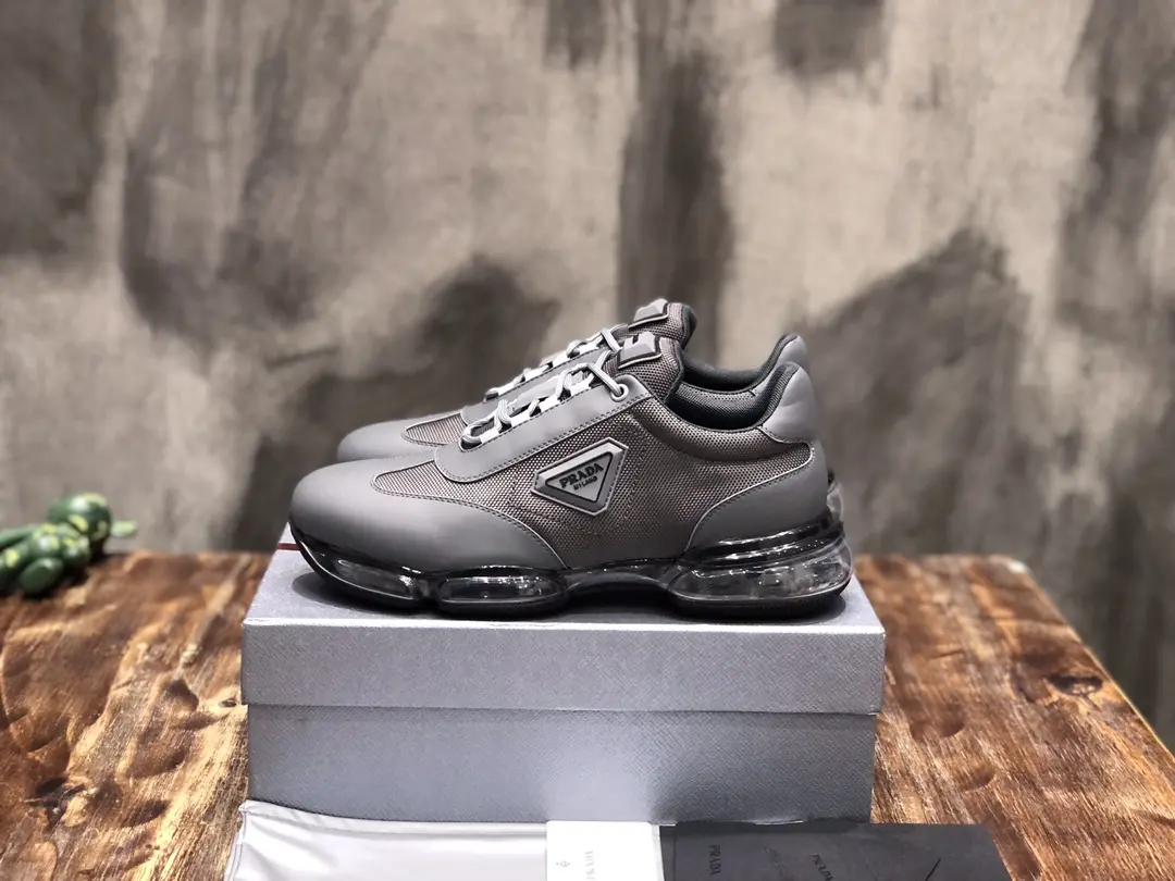 Prada  Shoes Gray Low-Top Style – Replica Prada Shoes & High Quality Prada Sneakers Snug 224