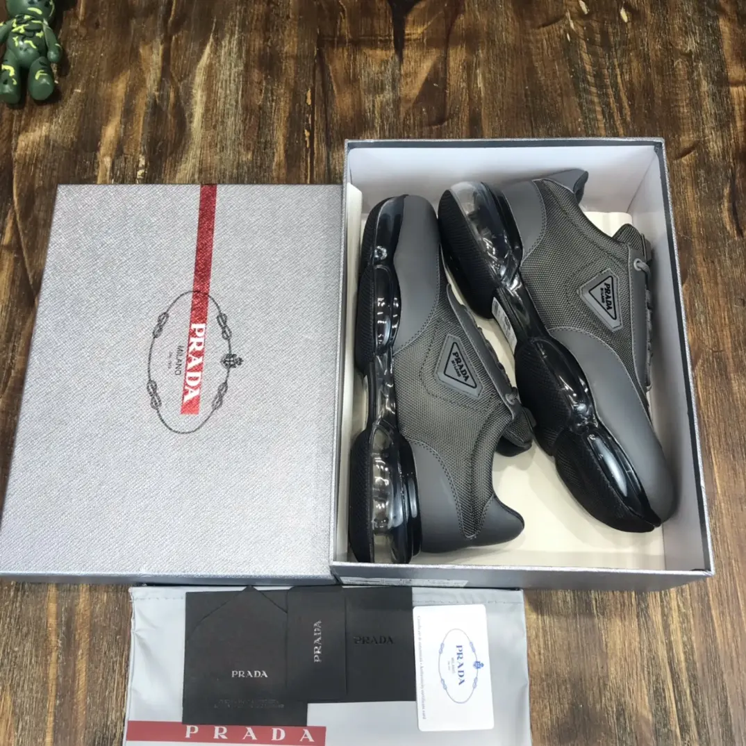 Prada  Shoes Gray Low-Top Style – Replica Prada Shoes & High Quality Prada Sneakers Snug 224