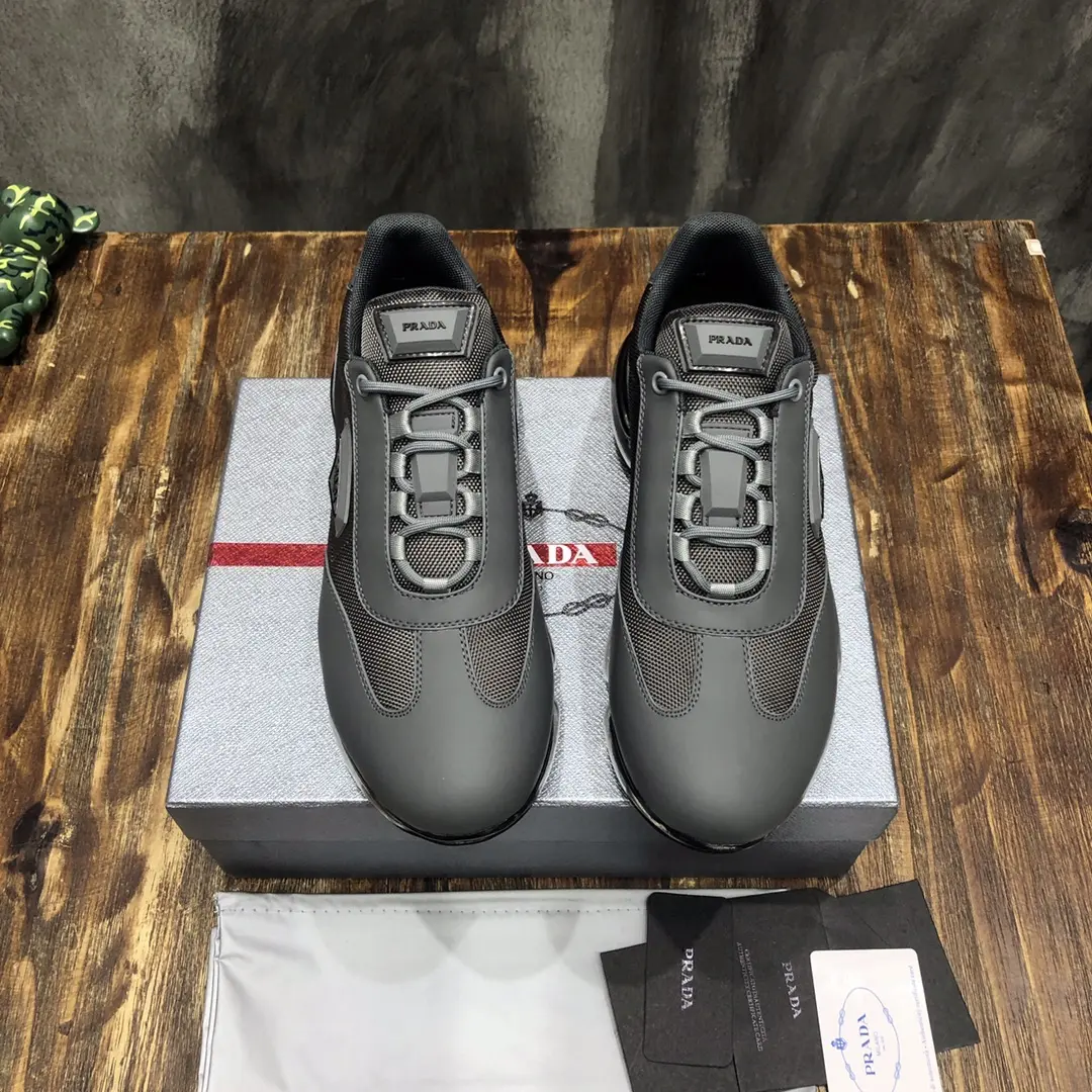 Prada  Shoes Gray Low-Top Style – Replica Prada Shoes & High Quality Prada Sneakers Snug 224
