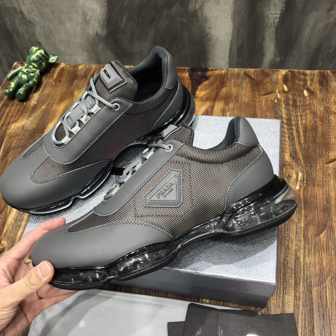 Prada  Shoes Gray Low-Top Style – Replica Prada Shoes & High Quality Prada Sneakers Snug 224