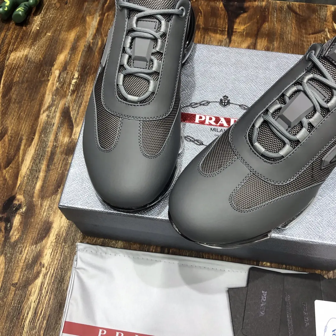 Prada  Shoes Gray Low-Top Style – Replica Prada Shoes & High Quality Prada Sneakers Snug 224