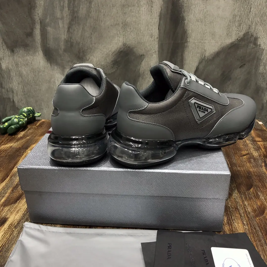 Prada  Shoes Gray Low-Top Style – Replica Prada Shoes & High Quality Prada Sneakers Snug 224