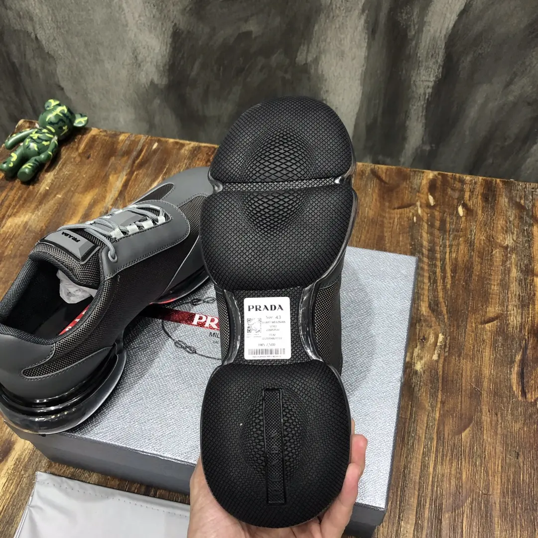 Prada  Shoes Gray Low-Top Style – Replica Prada Shoes & High Quality Prada Sneakers Snug 224