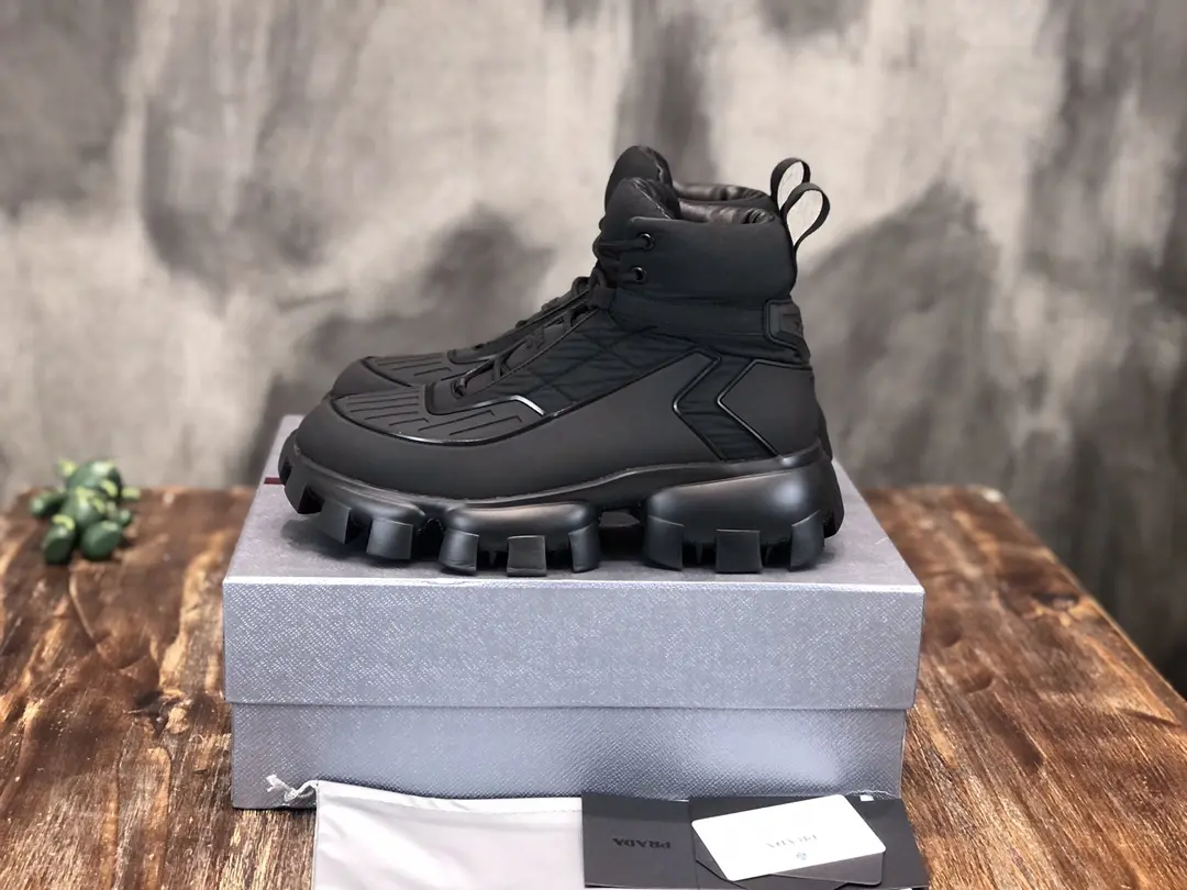 Sustainable Prada Cloudbust Thunder Boot Black High-Top – Replica Prada Shoes & High Quality 1:1 Sneakers 202