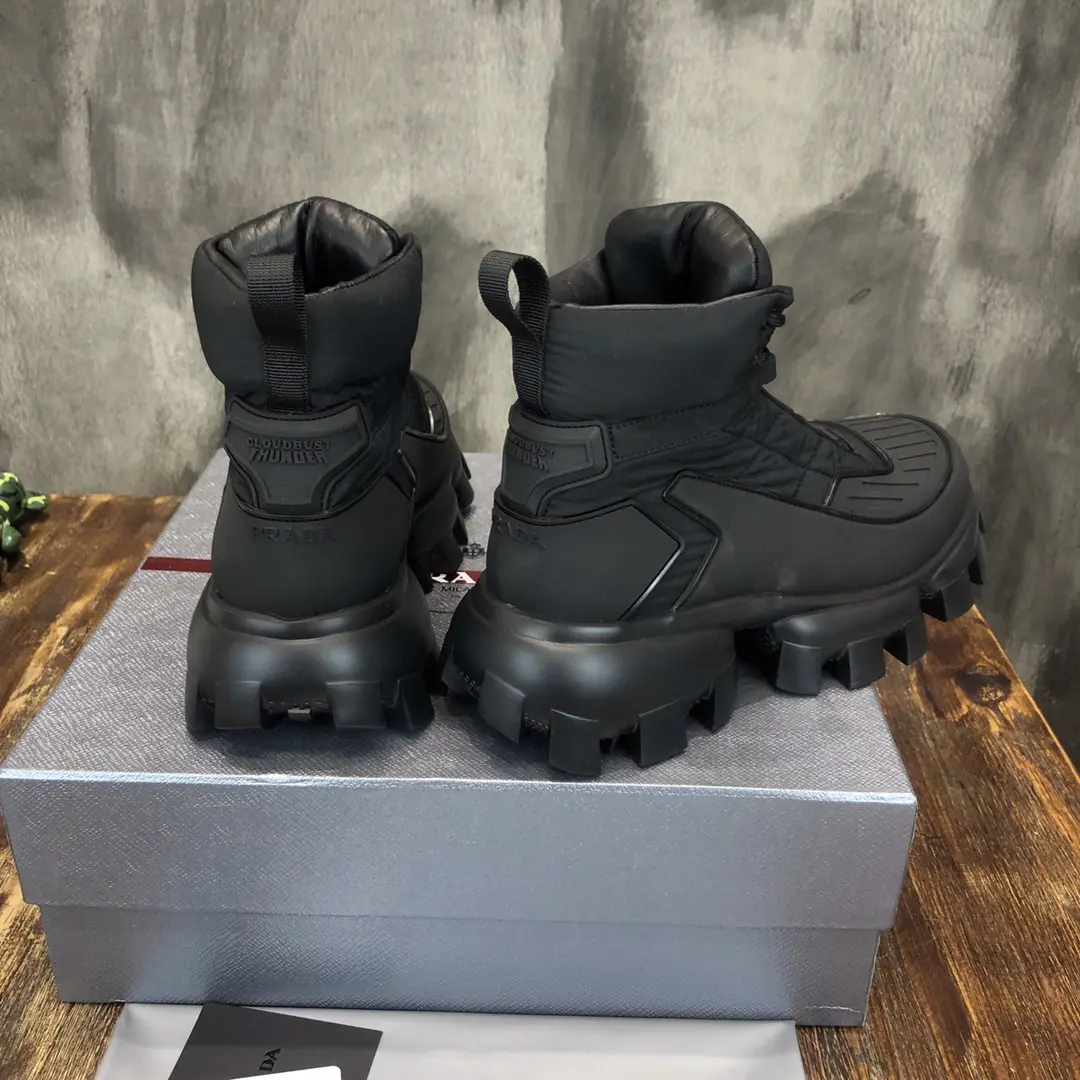Sustainable Prada Cloudbust Thunder Boot Black High-Top – Replica Prada Shoes & High Quality 1:1 Sneakers 202
