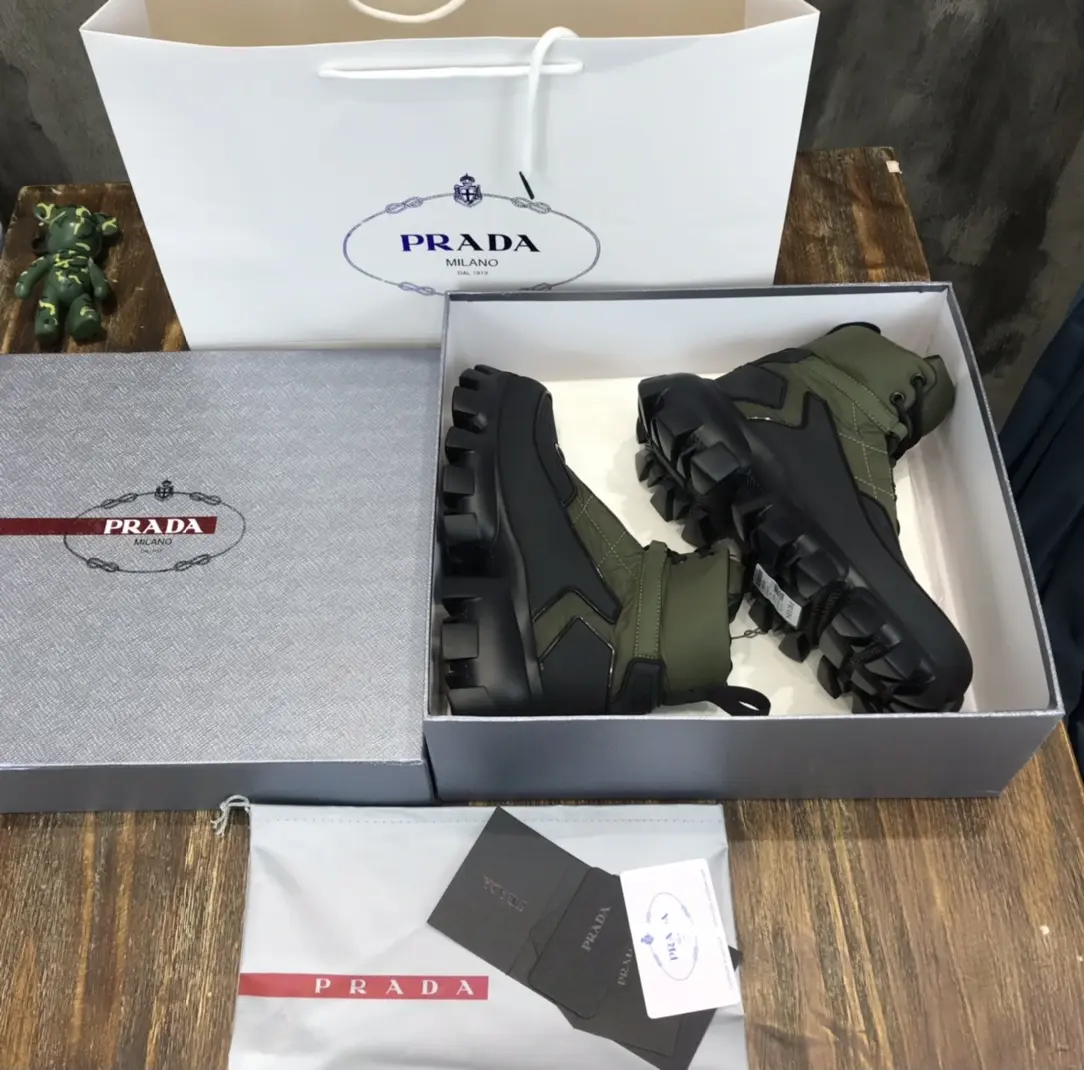 Sporty Prada Cloudbust Thunder Boot Olive Green – Replica Prada Shoes & High Quality Prada Sneakers Replica 220