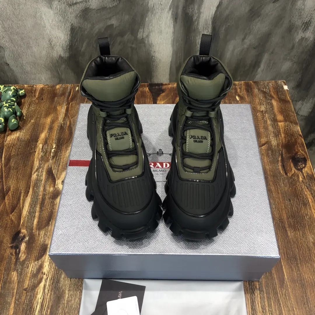 Sporty Prada Cloudbust Thunder Boot Olive Green – Replica Prada Shoes & High Quality Prada Sneakers Replica 220