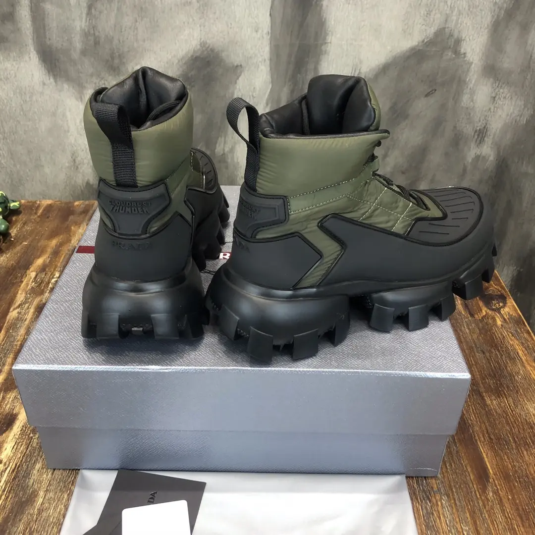 Sporty Prada Cloudbust Thunder Boot Olive Green – Replica Prada Shoes & High Quality Prada Sneakers Replica 220