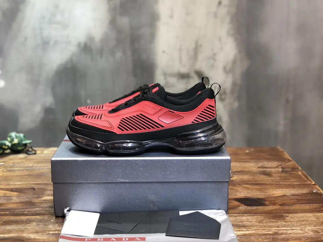 Prada Cloudbust Thunder Red Black Rep Shoes – High Quality 1:1 Replica Sneakers BestValue 258